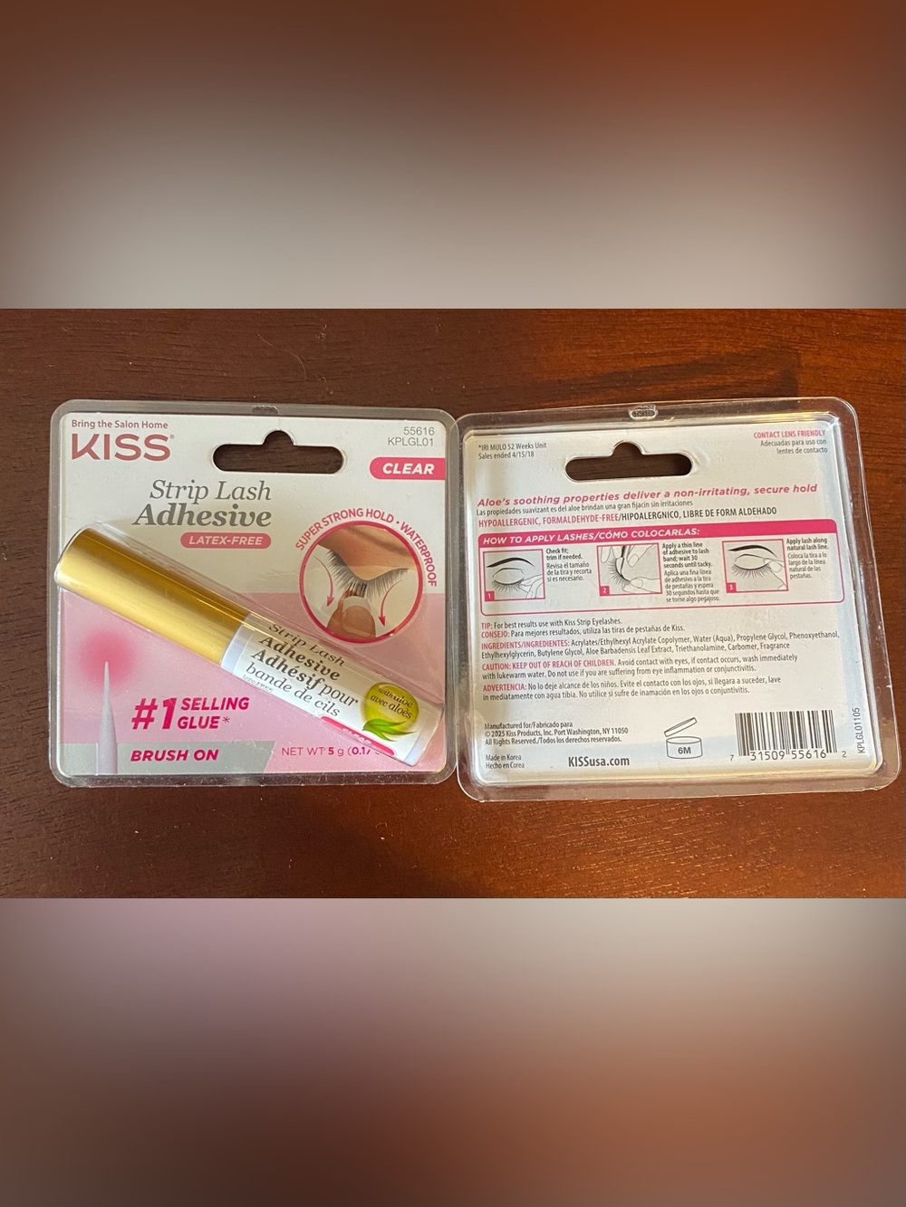 Kiss Strip Lash Adhesive - Clear (pack of 2)